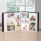 Super Large Photo Album Self Adhesive Scrapbook Album for 4×6 5×7 8×10 10×12 or Bigger Pictures DIY Magnetic Linen Cover Album 80Sheets/160Pages DIY Photo Album(Sky Blue) - Image 4