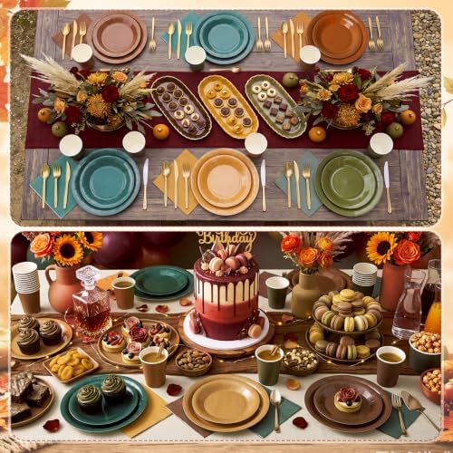 Mimorou 175 Pcs Fall Party Disposable Tableware Set Party Supplies - Image 6