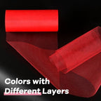 28 Colors Tulle Rolls 6 Inch by 25 Yards Rainbow Tulle Fabric Ribbon - Image 2