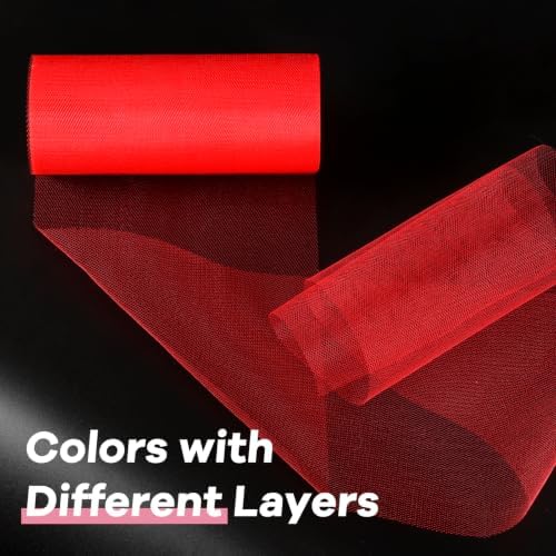 28 Colors Tulle Rolls 6 Inch by 25 Yards Rainbow Tulle Fabric Ribbon - Image 2