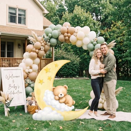 4ft Bear Baby Shower Decorations, Large Moon and Bear Cardboard Cutout Cute We Can Bearly Wait Theme Photo Booth Prop for Birthday Gender Reveal Party Supplies Outdoor Indoor - Image 6
