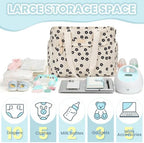 Pritent Baby Diaper Bag Tote,Waterproof Maternity Breast Pump Bags for Mom - Image 4