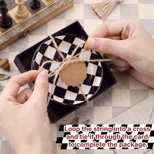 FoldTier 36 Sets Race Car Baby Shower Party Favors Checkered Ceramic Dishes - Image 4