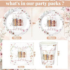 Sawysine 336pcs a New Chapter Is About to Begin Bridal Shower Tableware Set - Image 2