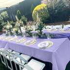 6 Pack Tablecloth 60 x 126 inch Polyester Table Cloth for 6 Foot Rectangle Tables,Stain and Wrinkle Resistant Washable Fabric Table Covers Polyester Lavender Table Clothes for Wedding,Party,Banquet - Image 7