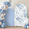 Mindsoft 2 Pcs Blue Flower Arch Cover Backdrop by Mindsoft