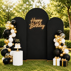 Black Arch Cover 7.2ft 6.6ft 6ft Spandex Arch Backdrop Cover Set of 3 - Image 7
