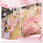 30 Pack Light Pink Cheesecloth Table Runner 17x108 Inches Boho Home Decor - Image 6
