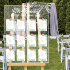 Wedding Seating Chart Display Board, 24x18Inches Acrylic Table Seating Chart for Wedding Reception, Clear Wedding Sign Seating Chart, Welcome Find Your Seat Display Board (Transparent) by DAOKEY