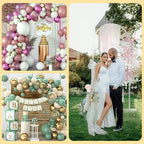 Bazen 2PK 8.2FT & 6FT Balloon Arch Stand White for Wedding Arch - Image 6