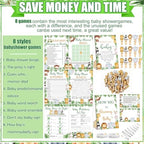 Funnymoom 426 Pcs Jungle Baby Shower Games Set, 8 Safari Animal Party - Image 4
