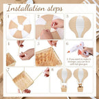 Meooeck 14 Sets Light Brown Hot Air Balloon Table Centerpieces Decor - Image 4