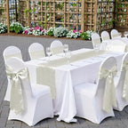 MDS® Pack of 125 Satin Chair Sashes for Wedding & Events – Ivory - Image 6
