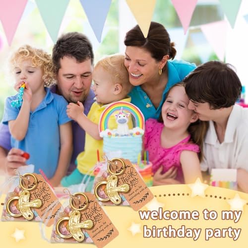 50 Pack Pacifier Bottle Openers,Baby Shower Favors for Guests,Baby Shower Party Favors Bottle Opener Souvenirs with Organza Bags Thank You Tags for Kids Birthday Party,Baby Welcome Party and Wedding - Image 5