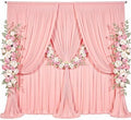 50x8ft Blush Pink Backdrop Curtain for Baby Shower Parties Pink Wrinkle Free Fabric Backdrop Curtain Wedding Photo Backdrop Drapes for Girls Birthday Party Photography Back Drop 10 Panels 5x8FT by Suppromo