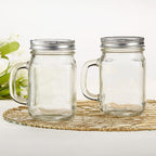 Kate Aspen 36PCS 12 oz. Large Glass Jars with Lids and Handles, Mason Jars Mugs, Wide Mouth Drinking Glass and DIY Favor Decor for Wedding, Bridal Shower, Baby Shower Party by KateAspen
