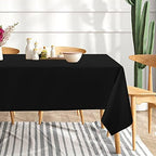 sancua 10 Pack Black Tablecloths 60x102 Inch for 6 Feet Rectangle Tables - Image 3