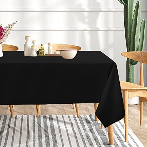 sancua 10 Pack Black Tablecloths 60x102 Inch for 6 Feet Rectangle Tables - Image 3
