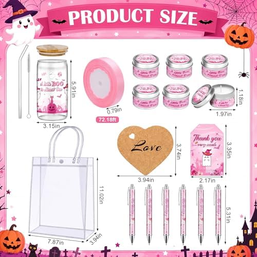 MotiMind 6 Sets Pink Halloween Baby Shower Prizes for Winners Guest Game - Image 3