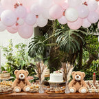 129 Pcs Bear Baby Shower Centerpieces, Dried Pampas Grass Vase with Bears Rope Boho Rustic Table Decoration for Birthday Gender Reveal Party Supplies - Image 6