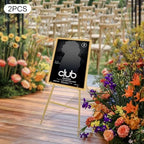 Gold Easel Stand for Sign, Adjustable Metal Standing Display Easel for Wedding Signs Painting Art Posters Pictures Welcome Signs Baby Shower (18.9 X 43.3 in) - Image 4