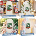 Golf Club Arch Backdrop Cover 7.2 FT, Golf Balls Sport Green Shield Beige Background Wedding Arch Cover Stretchy Backdrop Stands Covers for Birthday Party Ceremony Banquet Decor - Image 6