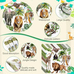 Potchen 452 Pcs Wild Animals Plates Napkins Party Supply, Green - Image 3