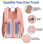PILLANI Baby Diaper Bag Backpack - Diaper Bags for Baby Girl - Baby Shower Gifts for Girls - Large Waterproof Diaper Backpack - Pink Diaper Bag & Cute Baby Bags for Girls w/Portable Changing Pad, Pink - Image 4