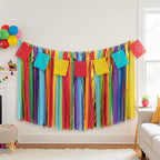 PapaKit 5ft Extra Large Colorful Streamer Fringe Party Backdrop 5ft | Ready to Hang | Vibrant Festive Rain Curtains for Birthday, Fiesta Party Decorations, High-Density Photo Booth Background - Image 7