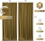 Brown Backdrop Curtains-Wrinkle-Free Polyester Photography Drapes Party Curtain Background for Baby Shower Wedding Decorations- 32 X10FT (Brown) - Image 3