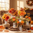 Zeyune 6 Set Artificial Centerpiece, Yellow, Orange, Red, Stylish Style - Image 5