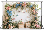 10X6.5ft Flower Butterfly Birthday Backdrop Spring Colorful Scenic Floral Flowers Wall Photography Backdrops Butterfly Fairy Tale Wedding Decoration Kids Birthday Party Background Photoshot - Image 4