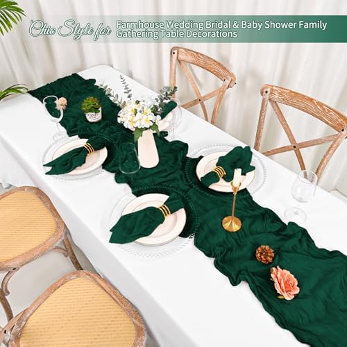100 Pack Emerald Green Napkins 20x20Inch Cheesecloth Napkins - Image 5