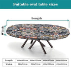 Eerie Fabric Collection - Forbidden Garden Print Tablecloths Oval Leakproof & Sturdy Washable for Dining Camping Indoor and Outdoor Fits for 48" x 68" Oval Table - Image 4