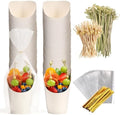Disposable Charcuterie Cups 120 PCS with 200PCS Sticks and 120PCS Bags by WixiTool