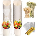 Disposable Charcuterie Cups 120 PCS with 200PCS Sticks and 120PCS Bags by WixiTool
