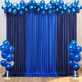 gogoparti 15ft x 10ft Royal Blue and Navy Blue Backdrop Curtains Panels for Parties Wedding, Wrinkle Free Backdrop Drapes for Wedding Birthday Party Background, 6 Panel 2.5x10ft by Gogoparti