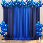 gogoparti 15ft x 10ft Royal Blue and Navy Blue Backdrop Curtains Panels for Parties Wedding, Wrinkle Free Backdrop Drapes for Wedding Birthday Party Background, 6 Panel 2.5x10ft by Gogoparti