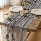 10Pcs Dusty Blue Cheesecloth Table Runner 120 Inches for Party Home Decor by KEKETOARRANGE