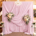 20ft×15ft Light Pink Backdrop Curtain for Wedding Parties by PartyVillage