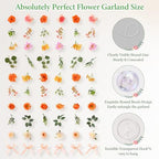 Livole 6Pcs 36Ft Wildflower Fall Garland with Bow Hanging Flower Backdrop - Image 6