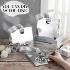 Feifeiya 30 Pcs Small Silver Gift Bags with Ribbon Handles - Image 4