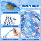 Kochorie 350 PCS Frozen Party Supplies Set for 50 Guests Includes Snowflake Party Plates Cups Napkins Utensils for Frozen Birthday, Winter Wonderland, Holiday, Disposable Tableware - Image 3