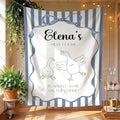 Silly Goose Baby Boy Shower Banner Personalized Goose on the Loose Backdrop Coastal Lake House Party Decor Blue Striped Welcome Sign Fisherman Theme Nursery Wall Tapestry Custom Name Decoration by Unknown