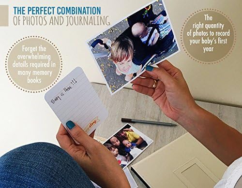 First Year Photo Album Kit “Baby is Here”, All-in-one bundle: Printed Photos + Baby Boy Journal Cards + Beige Photo Album + Digital Workbook with advice to get it done simple and meaningful - Image 6