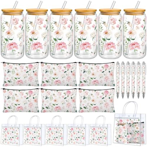 LemonRoad 24 Pcs Pink Floral Gift Sets Bulk with Gift bags for women by Unknown
