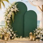 Hunter Green Arch Cover 7.2 and 6ft Spandex Arch Backdrop Cover Set of 2 - Image 4