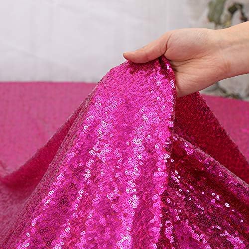 Poise3EHome Hot Pink Sequin Backdrop Curtains,4 Panels 2FTx8FT Glitter Background for Party Birthday Party Baby Shower Wedding Christmas Thanksgiving Halloween Holiday Festival Decor - Image 5