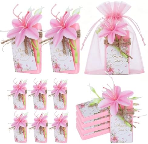 50PCS Pink Eucalyptus Soap Wedding Favors Handmade Thank You Gifts by WxzumgPARTYFAVORS