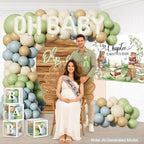 297PCS Cocomigo Green A New Chapter Begins Baby Shower Kit, 25 Guests - Image 4